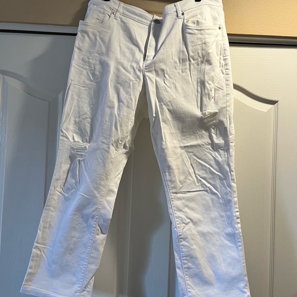 Loft white jeans size 16